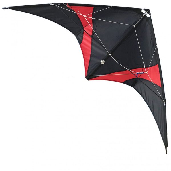 spiderkites buddy zwart rode vlieger